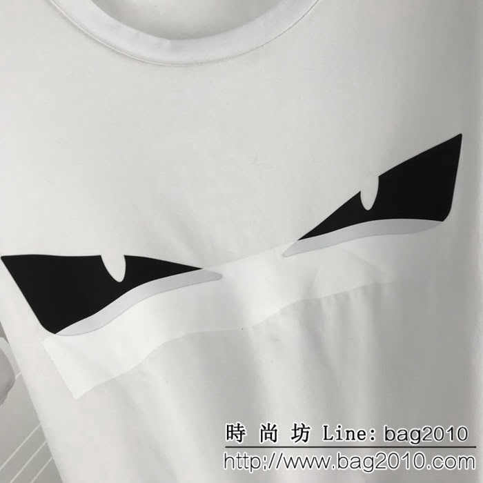 FENDI芬迪 19早春新款 小怪獸拼皮眼睛 短袖 男女同款 ydi1580